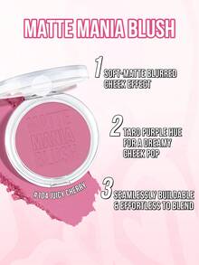 Phấn má hồng lì MISSLYN, màu sắc lâu trôi, 8 tông màu, chất phấn mịn, độ lên màu cao, lớp nền lì, dễ tán, sản phẩm trang điểm mặt, phù hợp cho phụ nữ và bé gái, cần thiết cho mùa đông, phong cách Y2K, thời trang, món quà tuyệt vời cho sinh nhật, ngày Valentine, tiệc tùng, năm mới, màu sắc đẹp nhất, thuần chay và không thử nghiệm trên động vật. - #104 Anh Đào Ngọt Ngào - Xem 4