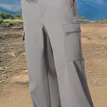 CAMEL CROWN Men's Outdoor Casual Jumpsuit, Spring/Summer Slim Fit Straight Leg Sports Pants, Waterproof Hiking Trousers - Galaxy Gray - View 2