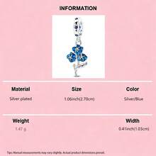 Dijes de flores plateadas con baño de plata para San Valentín, con diseños de lavanda, cactus, rosa, tulipán y girasol. Colgantes de esmalte ajustables de plantas para hacer pulseras, collares, joyería para bodas, fiestas y uso diario. Accesorios románticos para manualidades - Multicolor - Ver 15