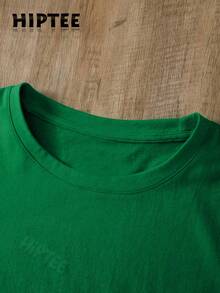 With Ring On Hand - 100% Cotton Women's T-Shirt/Lauren Hill/Letter Print/Vintage T-Shirt/Women's Casual Loose Round Neck Top/Spring And Summer-Niche Graffiti Prints T-Shirts-85841-102525 - màu xanh lá - Xem 3