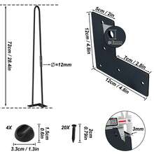 Set Of 4 Metal Hairpin Table Legs, For Dining Table, Desk And Stool, DIY