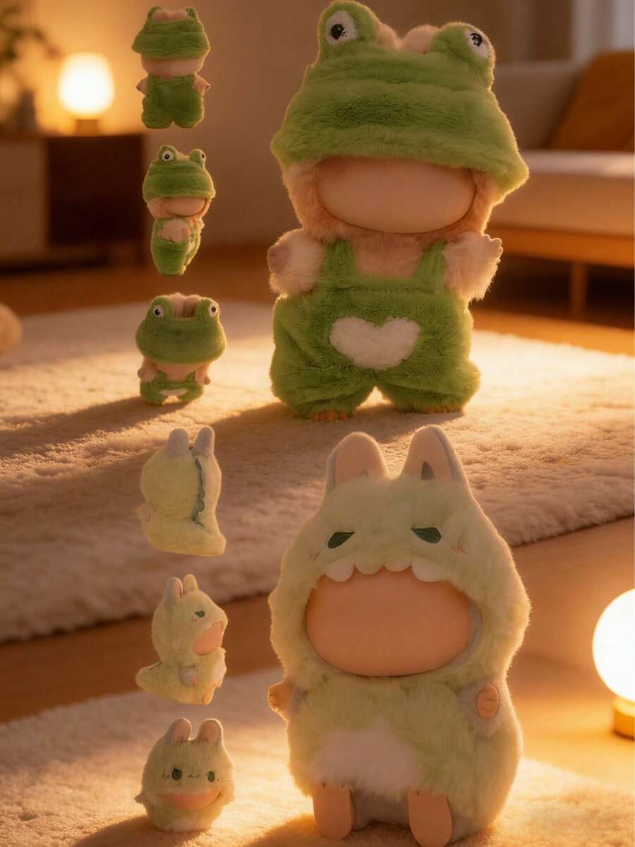 17cm Collectible Cute Dinosaur , Fashion Doll Dinosaur Outfit, Kawaii Photography Prop, Creative Gift For Doll Customization - Multicolor - View 1