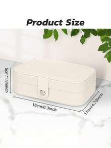 High-End, Large-Capacity Jewelry Storage Box, High-Quality PU Leather Belt Lock Jewelry Box, Three-Layer Jewelry Storage/Display Box, Travel Jewelry Box, Jewelry Storage Accessories, Jewelry Storage Container, Suitable For Rings, Necklaces, Bracelets, Earrings, Etc., A Gift For Girls, A Holiday Gift, A Valentine's Day Gift. - Multicolor - View 15