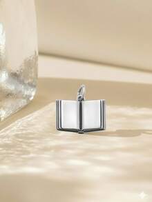 1pc STYLEVER Silver Mischievous Ghost Pendant, Halloween Costume Pendant, Cake Pendant, Handmade Clip-On Pendant For Necklace Or Bracelet, DIY Charm Pendant, Unique Classic Style DIY Pendant, Suitable For Daily, Party And Banquet Decoration - Silver - View 5