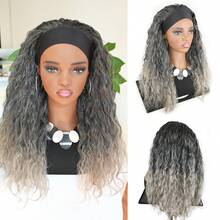 Wet And Wavy Headband Wig] Water Wave Half Wig - Curly Headband Wig For Women- Synthetic, Glueless, Wet And Wavy, Daily Use - Multicolor - View 10
