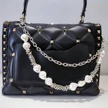 Layered Punk Pants Chain Men Women, Gothic Hip Hop Jean Chain Wallet Chain Biker Trouser Chain, Goth Emo Fashion Keychain Accessories - 2L-10 顆珍珠 - 查看 3