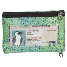 Chums Surfshorts Wallet - Lightweight Zippered Minimalist Wallet With Clear ID Window - Water Resistant With Key Ring - AquaFlaugeGreenDorado - View 3