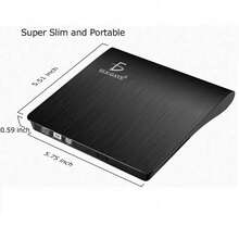 ELEGATE Lectora Y Grabadora De Dvd/cd Externa Usb 3.0 Laptop Pc - Multicolor - Ver 5