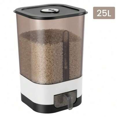 14/25L Household Intelligent Rice Bucket, Sealed And Fresh-Keeping Automatic Rice Retrieval, Moisture-Proof And Insect Proof Storage Tank Suitable For Rice Flour, Cat And Dog Food