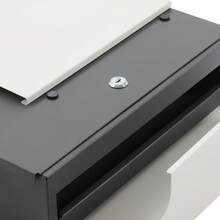 Wall Mounted Mailbox With Keys, Black & White Modern Outdoor Mail Box, Large Capacity 14x14x4 In, Modern Outdoor Mailbox, Wall Mounted Mail Box With Lock And 2 Keys, Black Or White Large Capacity Mailbox, Galvanized Steel For Porch,  Anti-Theft Lock, Rust Resistant Steel, Easy To Install, Weather Resistant - Black and White - View 8