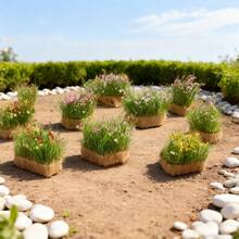 16mm Height Hand-Torn Flower Clusters For Miniature Landscape DIY Diorama Model - As Photos - View 2