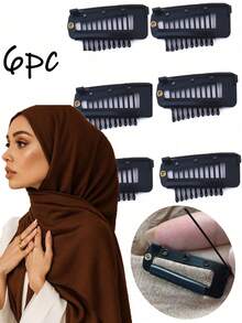 2件/4件/6件套女士围巾夹，强力头巾夹，杜帕塔固定夹，穆斯林头巾披肩固定夹