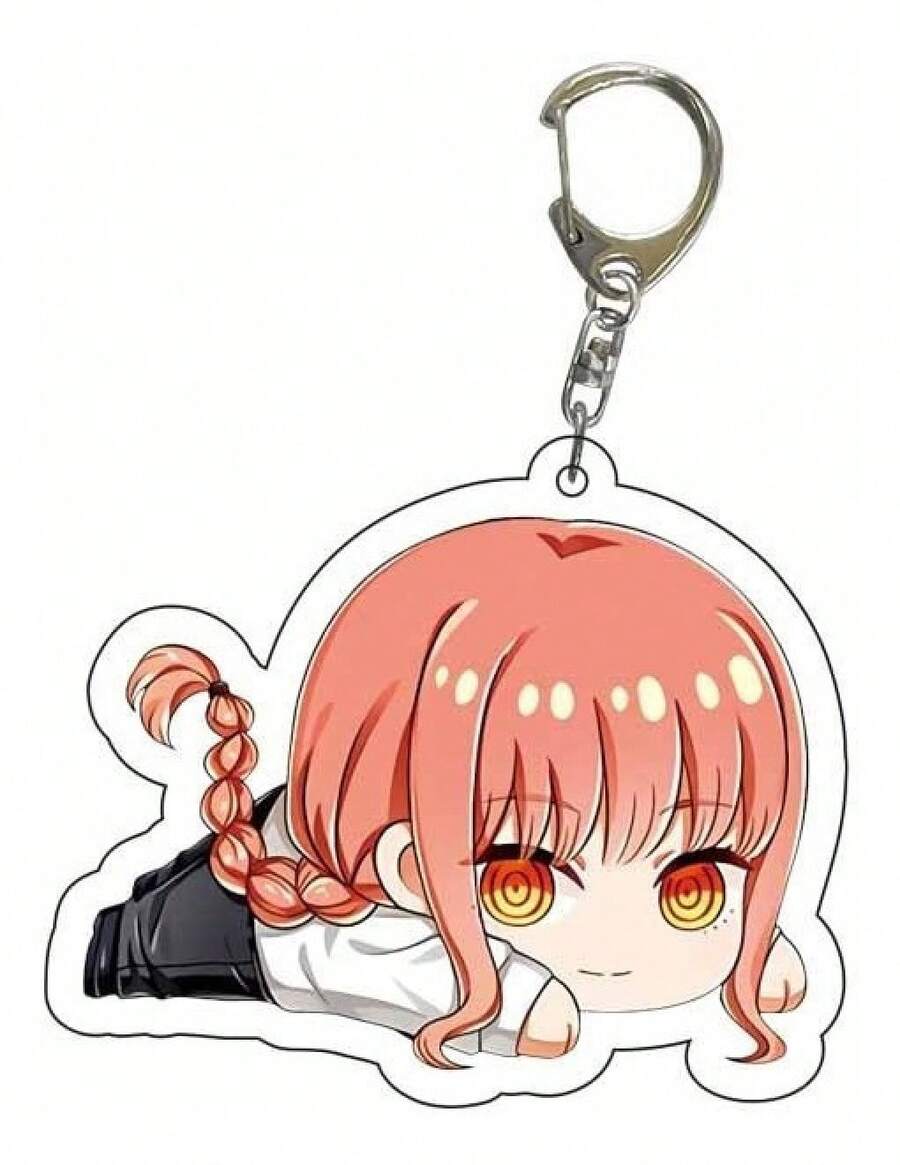 TendenciaChainsaw Man G Llavero Acrílico Doble Vista Anime KawaiiCalidad premium - Pochita de cabeza - Ver 1