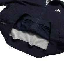 Adidas Chaqueta efecto denim para hombre, ropa deportiva casual, KR2487 - Tinta azul legendaria - Ver 6