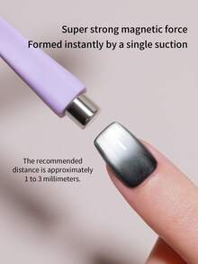 SHANGFEIYA 8-In-1 Purple Nail Art Magnet, Multi-Functional Glass Beads & Cat Eye Nail Polish Gel, Specially Designed Strong Magnet