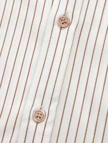 SAOYANGYU Chemise de bureau décontractée à manches longues rayées avec poches et boutons pour femmes - Jaune clair - Voir 6