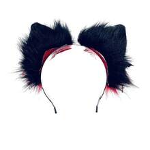 Cat Cosplay Ears Cat Ears Headbands Clips Accessories Punk Gothic Cross EK12-EK28 - RedEk14 - 查看 3