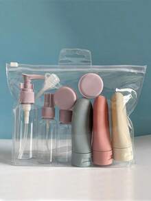 Refillable Lotion Dispensers Portable Lotion Bottle Travel Bottles Kit Leakproof Travel Bottles Set, Refillable Empty Containers Bathroom, Travel Size Accessories And Shampoo Conditioner Bottles With Portable Bag, Travel Essentials Travel Storage Makeup Pumps Travel Accessories Dorm Essentials School School Supplies Holiday Camping Holiday Essentials Vacation Perfume Women Perfume Men Perfume Beach Travel Must Haves Summer School Accessories Back To School Stuff Back To School Supplies - 彩色 - 查看 2