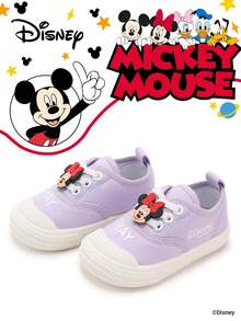 Disney 1 Pair Official Collaboration Mickey Mouse Children's Sports Shoes, Suitable For Daily Wear, Festivals, Sports And Outdoor Activities. Comfortable, Fit Foot Shape, Non-Slip, Breathable. (Boys' Sports Shoes, Boys' Casual Shoes, Children's Sports Shoes, Girls' Sports Shoes, Girls' Casual Shoes) - Purple - View 1