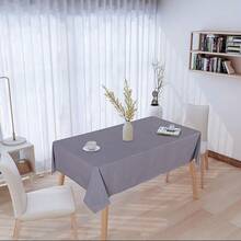Sancua 1OO% Waterproof Rectangle PVC Tablecloth - 54 X 54 Inch - Oil Proof Spill Proof Vinyl Table Cloth, Wipe Clean Table Cover For Dining Tables, Buffet Parties And Camping, Grey - Grey54inchx54inchSquare - View 3