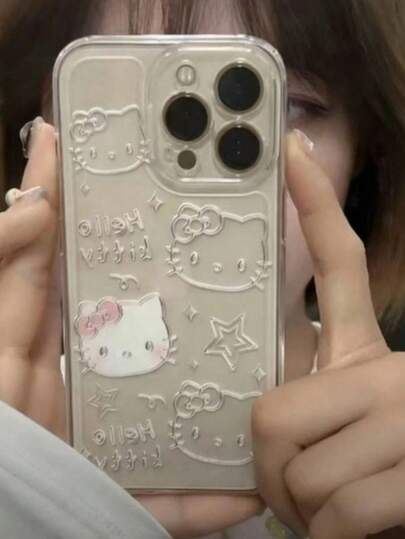 Sanrio 三丽鸥可爱Hello Kitty保护手机壳，兼容苹果17/16/15/14/13/12/11英寸机型，防震全包，可爱三丽鸥KT猫手机壳