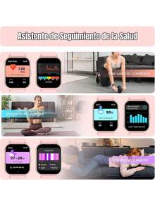 Smartwatch, Reloj Inteligente Mujer y Hombre con Llamadas Bluetooth, GPS, Pulsera Deportivo Dama Impermeable con Pantalla Táctil HD de 1.83'', 120+ Modos Deportivos, para iPhone Andriod,38913982 - Oro negro - Ver 5