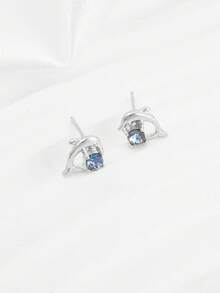 1 Pair Geometric Creative Vintage Unique Elegant Casual Korean Style Earrings - Baby Blue - View 5