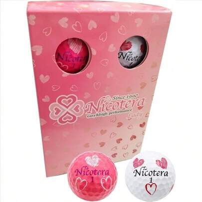 レザックス Nicotera レディース ゴルフボール 6個入り ホワイト/ピンク NTBA - 5102