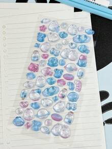 3D Embossed Crystal Stickers, Fruit Rabbit Pattern, Children's Handmade Educational DIY Decorative Materials, Gift Stickers, Spiral Notebook, Office & Study Supplies, Unisex, Improve Work Efficiency, Office & Study Supplies