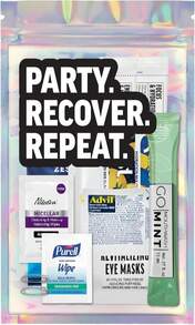 Hangover Kit – 10pc Pre-Filled Bags With Essential Recovery Supplies – 21st Birthday Gifts For Her, Bachelorette Party Favors, Girls Trip Must-Haves, Wedding Weekend Celebration Essentials - ColorD - 查看 1