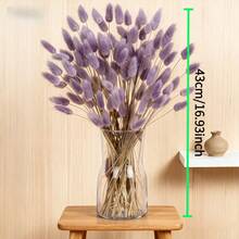 29/58pcs Set Of Dried Flowers Featuring Purple Bunny Tail Pampas, Perfect For Boho-Style Decor In Living Rooms, Gardens, And Outdoor Spaces. Ideal For Arrangements, Wedding Parties, And Festive Gifts Spring Valentine's Day Mother's Day Wedding Decor - Purple - View 6