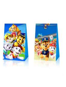 Paw Patrol 汪汪队立大功主题生日派对装饰纸质礼品袋，共81624个，包含Chase、Skye、Rubble、Zuma图案的礼品袋和糖果袋，适合生日和节日糖果袋及礼品袋，非常适合生日礼物包装、派对节日纸袋，也适合圣诞节和万圣节纸质礼品收纳袋。 - 彩色 - 查看 5