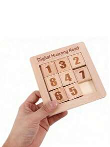 Juego de rompecabezas numérico deslizante de madera, juguete educativo para desarrollar el reconocimiento numérico y las habilidades cognitivas para niños y niñas, adecuado para regalos de fiesta, intercambios con amigos y actividades grupales - Caqui - Ver 8