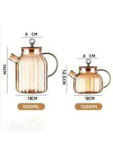 2026新款琥珀色玻璃冷水壶，大容量豪华冷水壶套装，含钻石形玻璃饮水杯，特价优惠 - 金色 - 查看 2