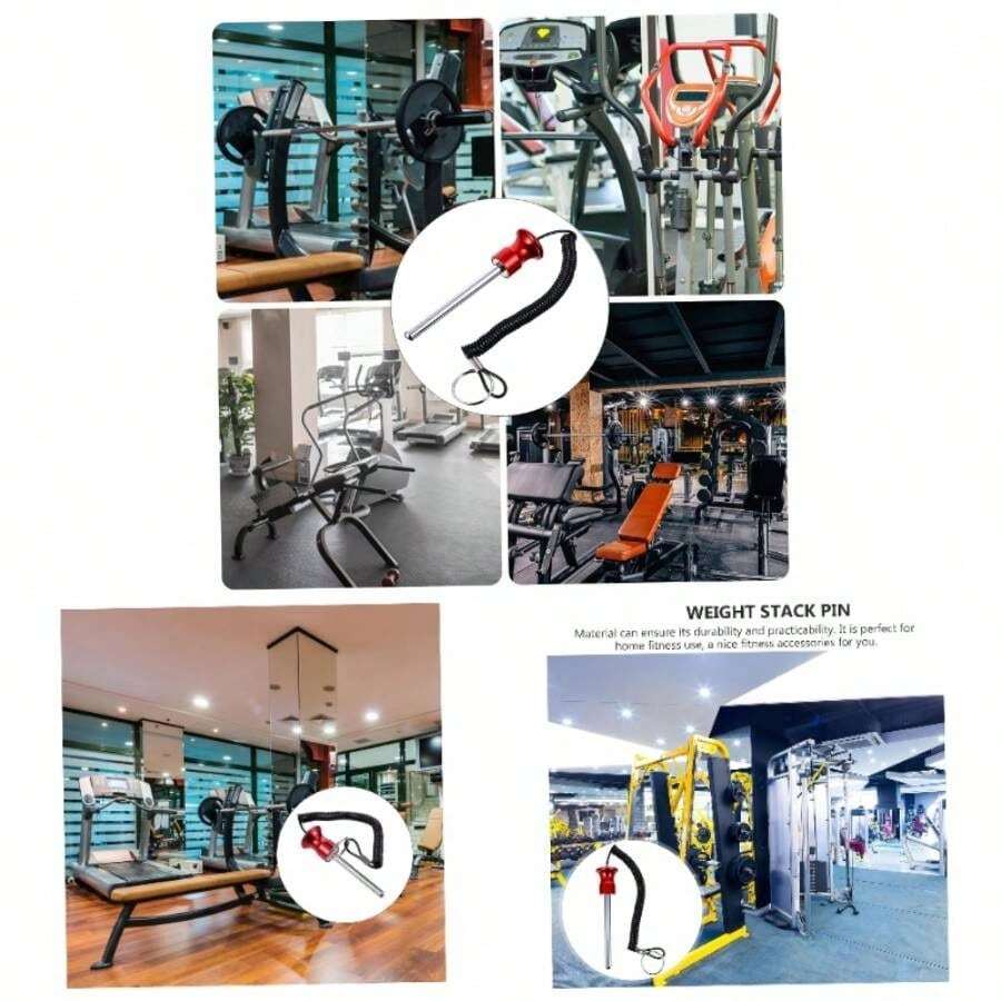 Pasador de Pesas, Pasador de apilamiento de Pesas magntico con Accesorios para Equipos de Entrenamiento de Fuerza con Cuerda de traccin para el Gimnasio de la Aptitud del Ejercicio - inicial - Ver 1