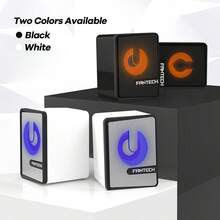 FANTECH 2.1声道迷你电脑音箱，带低音炮，桌面立体声音箱，带RGB灯光，USB供电，3.5mm音频输入，适用于显示器/笔记本电脑/平板电脑，1套（2个音箱） - GS203 - 查看 9