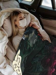 Sleep Merch Token Throw Blanket Warm Blankets Breathable Air Conditioner Blanket For Car Classic Outdoor Blankets For Picnic For All Season - màu đen - Xem 5