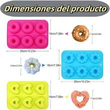 CYPNMolde para Donas 3 Piezas Bandeja Silicona Donut Moldes de Silicona para Rosquillas 6 Cavidades Calabaza de Tazas para Hornear Magdalenas Moldes Antiadherentes para Muffins de PasteleríaFashion - Verde - Ver 3