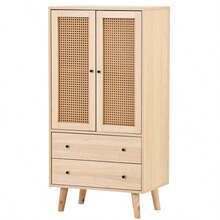 Dining Room Living Room Sideboard Chest Of Drawers Standing Cabinet Storage Sideboard TV Table With Doors And Drawers Sideboard With Large Storage Space Width 60 Cm - Khaki - View 9