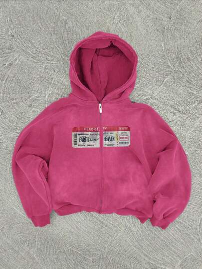 Men's Casual Washed Zip-Up Hoodie, Spring/Autumn