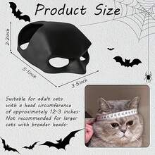 Cat Cosplay Bat Mask,Halloween Decoration Gift For Cat,Funny Cat Costumes Accessories,Reusable Pet Superhero Accessory For Halloween And Photos - Black - View 5
