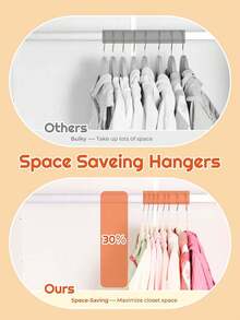 Premium 11.8-Inch Children's Hangers, Pack Of 20, Gray Baby Velvet Hangers, Non-Slip, Space-Saving Felt Hangers, Wardrobe Clothes Organizer, With 360° Swivel Hooks, Suitable For Children, Toddlers, And Teenagers - Multicolor - View 7