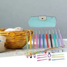Set Of 31 Ergonomic Crochet Hooks With Case: Perfect For Creating Blankets, Hats, Rugs And Pillows. - Multicolor - View 2