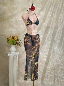 Bộ bikini 3 mảnh buộc dây phía trước mới năm 2026 dành cho nữ | Thời trang, gợi cảm, quyến rũ, thanh lịch - Cần thiết cho kỳ nghỉ hè ở bãi biển. - Nhiều màu - Xem 6