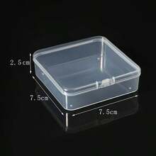 1/12pcs Mini Sticker Storage Box, Transparent Plastic Container, Upgraded Thicker , Suitable For Collecting Small Items, Beads, Jewelry, Business Cards, Game Accessories, Crafts, School Supplies, Fishing Lures, Small Storage Box - Transparent - View 2