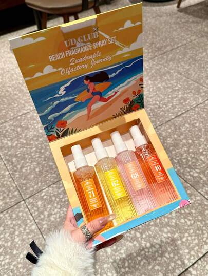 4 件装 10ml 限量版礼盒，巴西数码香氛喷雾，四种香型可选，适用于室内外空气清新。这款层次丰富的香氛喷雾持久留香，散发自然清新的气息，融合了优雅的里约热内卢香草、椰子、花香、柑橘、木香和海洋香调，适合约会、派对、聚会、节日、居家、酒店和办公室等各种场合。是馈赠家人、亲戚和朋友的理想之选。