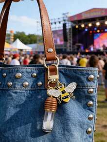 Bee Keychain Compatible,Bottling Bottles,Cute Bee-Shaped Acrylic Key With Lobster Clasp,Bee-Themed Gift Accessory For Birthdays, Bee Pattern Portable Pendant Bottle, Pendant,Car Keychain, Key Strap - Suitable For Cars, Cameras, Backpacks, Phones, And Home Keys. Christmas Gift, Father'S Day Gift, Mother'S Day Gift, Halloween Gift, Birthday Gift,Valentine'S Day Gift - Multicolor - View 10