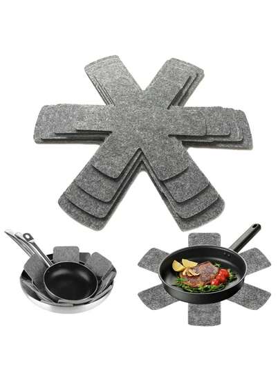 Juego de 9 piezas de protectores para utensilios de cocina - Separadores apilables y resistentes a los arañazos, y divisores antideslizantes para utensilios de cocina. Estos protectores apilables para utensilios de cocina protegen y aíslan los utensilios de manera efectiva.