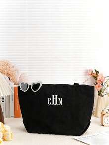 Personalized Corduroy Tote Bag, Customized Bridesmaid Gift With Zipper, Christmas Gift, Travel Letter Combination Bag, Personalized Corduroy Tote Bag, Adding Unique Charm To Your Special Moments! This Tote Bag Is Made Of Soft And Comfortable Corduroy Fabric, With A Fine Texture And High-Quality Feel, Suitable For Daily Use Or As A Thoughtful Gift. - Item 9 - View 6