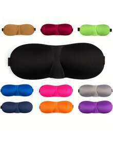 1/3pcs Set Luxury Side Sleeping Eye Mask, Unisex Blackout Sleep Mask, 3D Cup Shape Night Eye Mask With Adjustable Strap, Suitable For Travel, Nap, School, Commute, Home Use - Multicolor - View 7